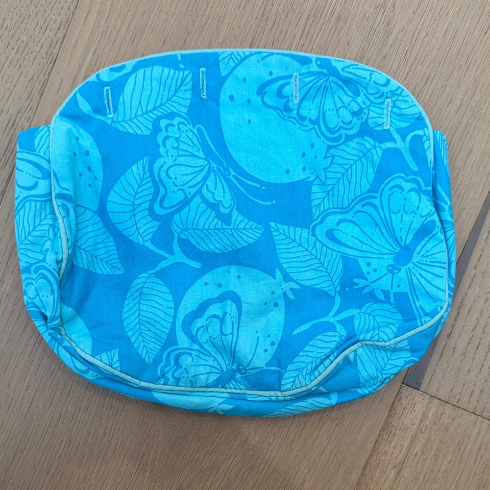 Lilly Pulitzer Turquoise Butterfly Print Pouch